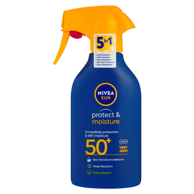 Nivea Sun SPF50+ Protect and Moisture Sunscreen Trigger Spray 270ml