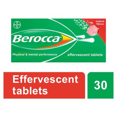Berocca Performance Tropical Flavour 30 Effervescent Tablets