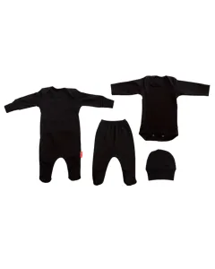 4 Piece Black 1-3 Months