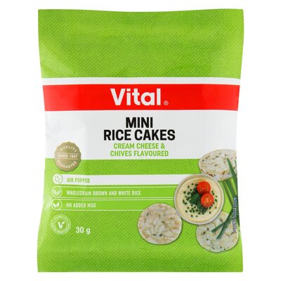 Vital Mini Rice Cream Cheese & Chives 30g