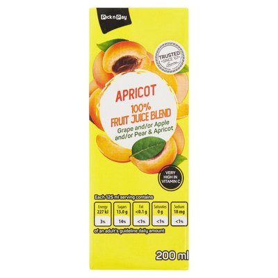 PnP Long Life Apricot Juice 200ml