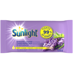 Sunlight Refreshing Lavender Cleansing Face & Body Bar Soap 175g