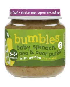 Bumbles 120ml Baby Spinach/pea/pear With Quinoa