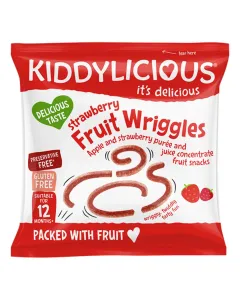 Kiddylicious Fruit Wriggles Strawberry 12g