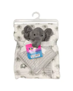 Baby Things Blanket & Comforter Set Grey Elephant 75x100cm