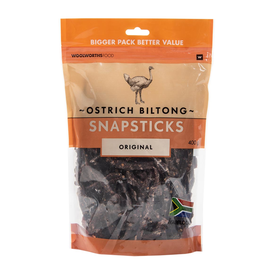Original Ostrich Biltong Snapsticks 400 g