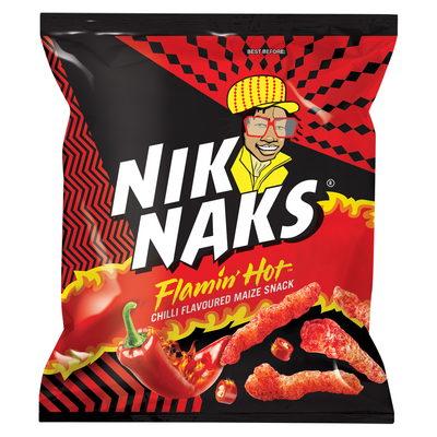 Simba NikNaks Flamin Hot Flavoured Maize Snack 50g