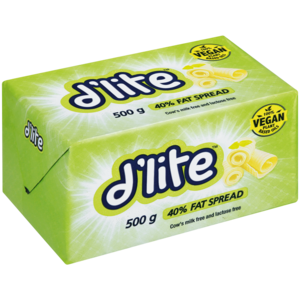 D'Lite 40% Fat Spread Brick 500g