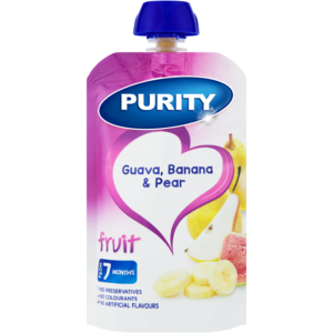PURITY Guava, Banana & Pear Fruit Puree 7 Months+ 110ml