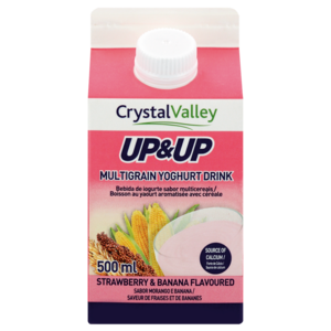 Crystal Valley Up & Up Strawberry & Banana Flavoured Multigrain Yoghurt Drink 500ml