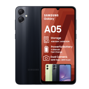 Samsung Galaxy A05 Black Cellphone (MTN)