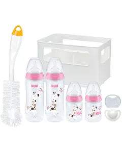 Nuk Temperature Control 4 Bottle And Crate Starter Pack 0-6m - Girl