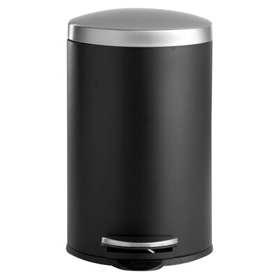 DAY Black Stainless Steel Pedal Bin 12L
