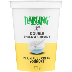 Darling Double Thick & Creamy Plain Full Cream Yoghurt 175g