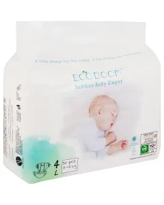 Eco Boom Bamboo Nappies Large 30 Pieces