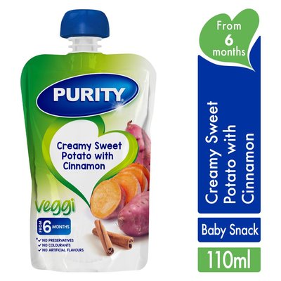 Purity Pouch Creamy Sweet Potato with Cinnamon 110ml from 6 Months