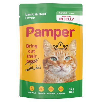 Pamper Fine Cuts Lamb Beef 85g