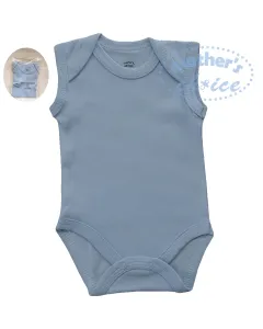 Every Mothers Choice 100% Cotton Sleeve Long Bodyvest Blue 0-3 Months
